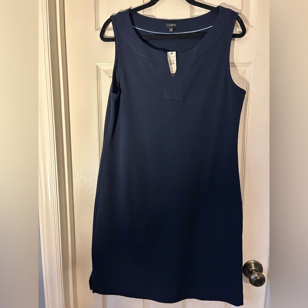 Talbots Navy Blue Dress Large